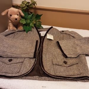 Charlotte Russe womens brown mini blazer size S